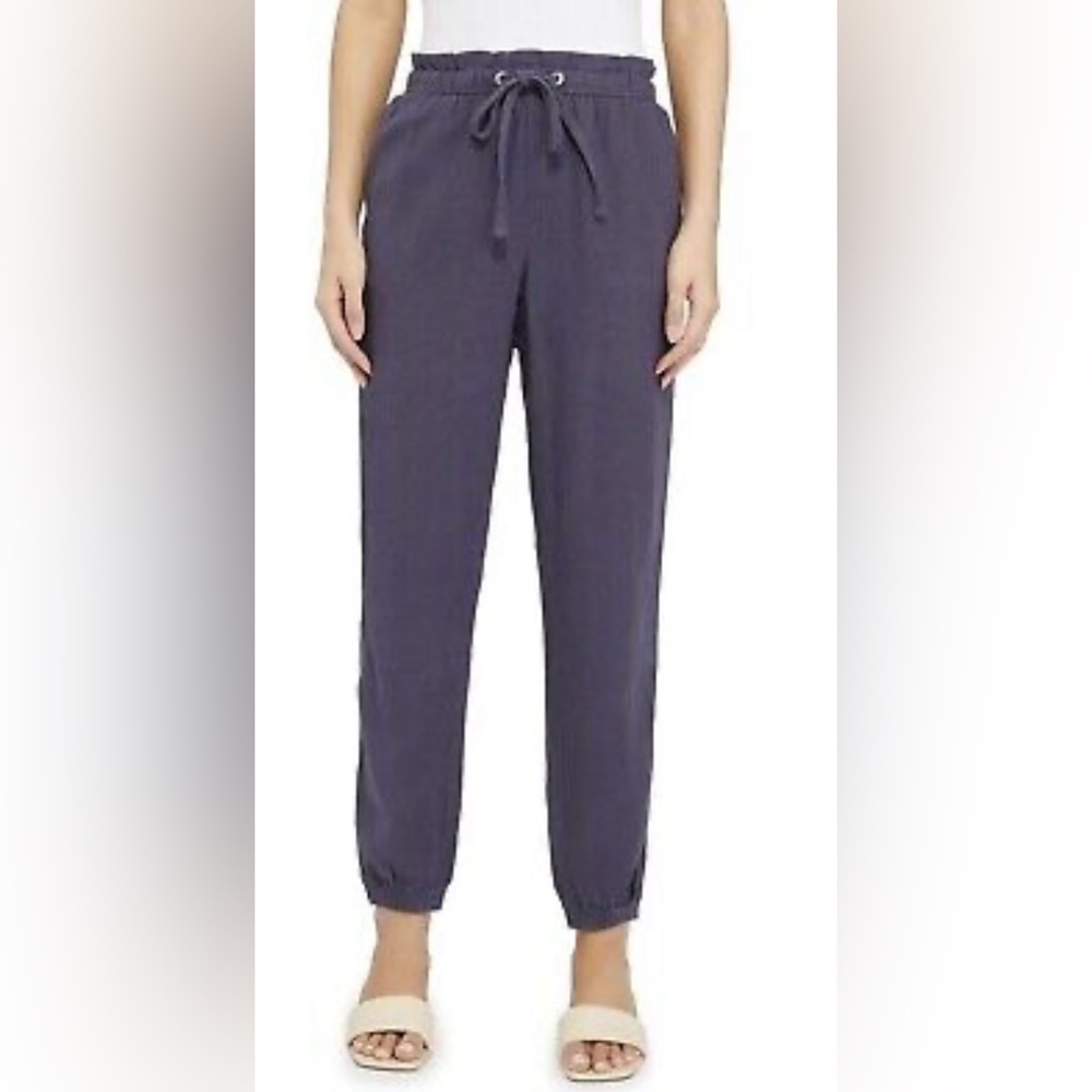 Social Standard by Sanctuary Blue Linen Blend Solstice Jogger Pant Size XXL